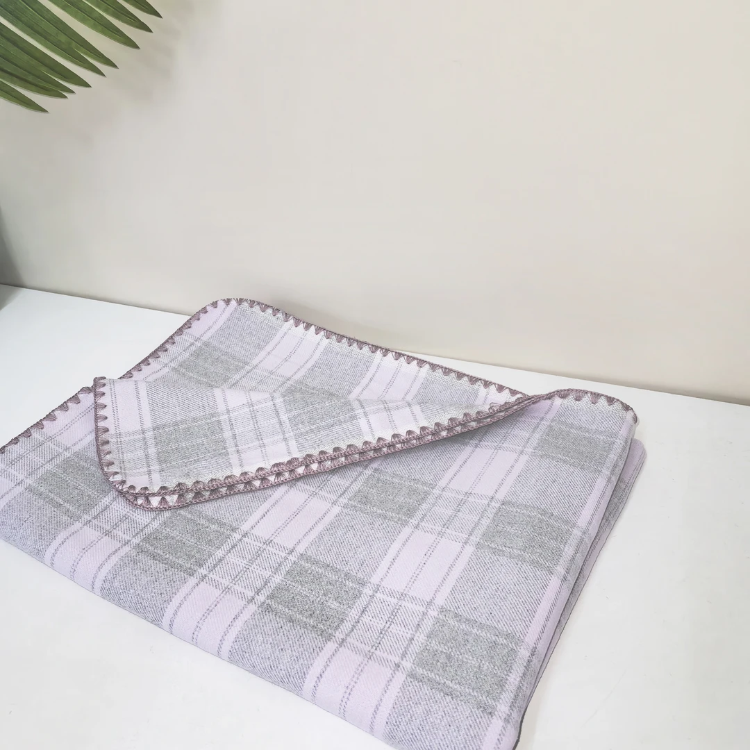 高端轻奢双面绒羊绒毯保暖家居毯午睡毯