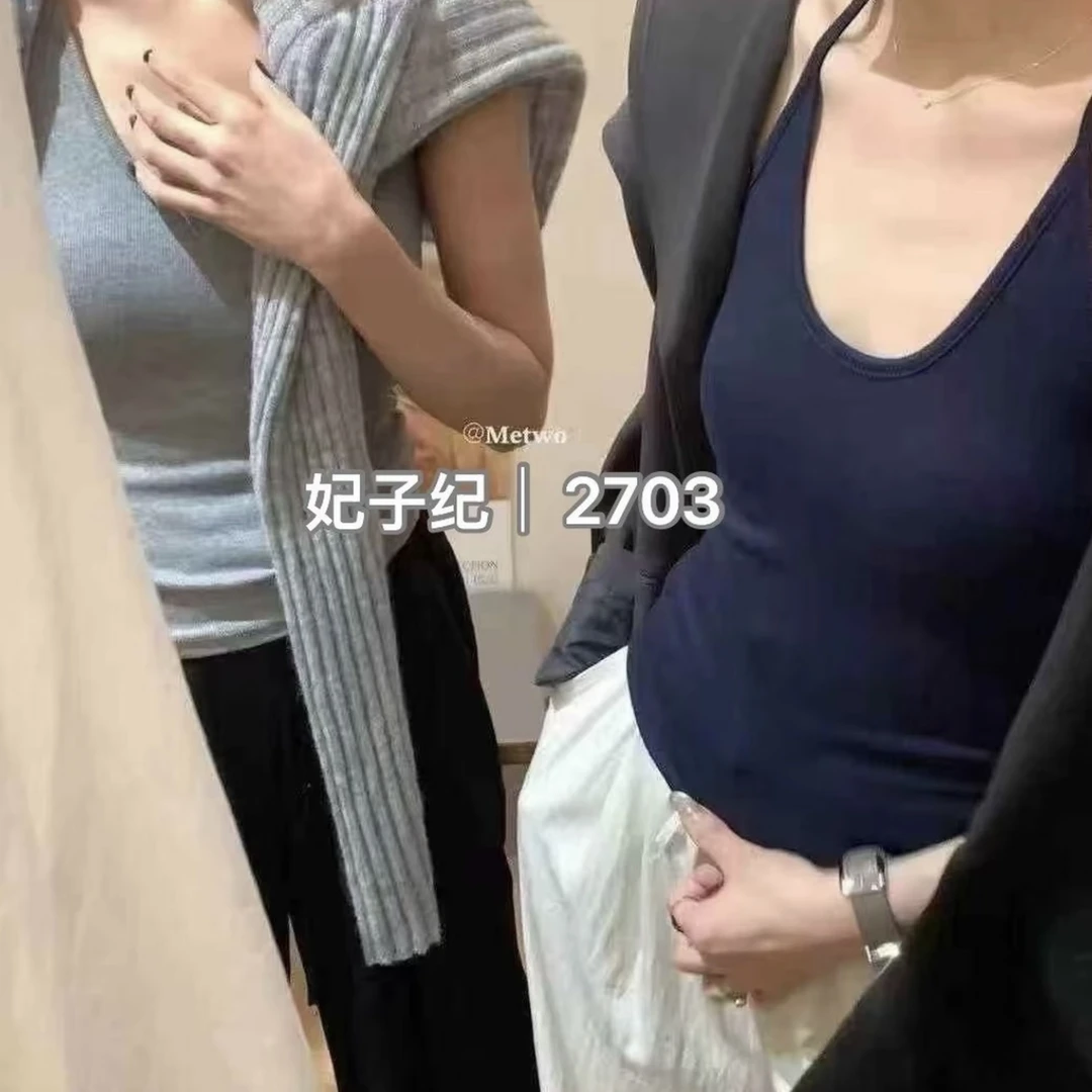 设计款港风带胸垫显瘦吊带背心女内搭修身