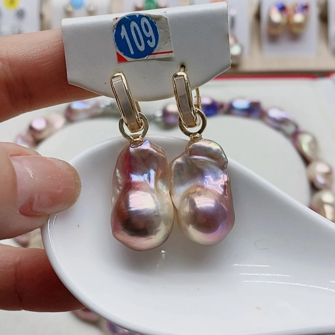 【闪购商品】淡水珍珠耳饰银S925镶嵌