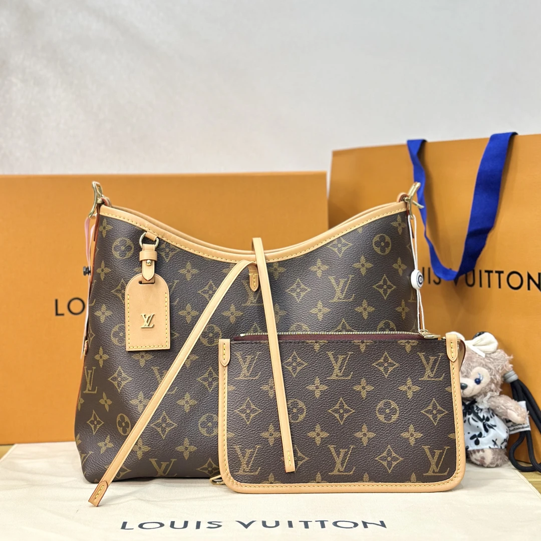 未使用 LouisVuitton/路易威登 壹所/LV carryall小号 老花 闲置
