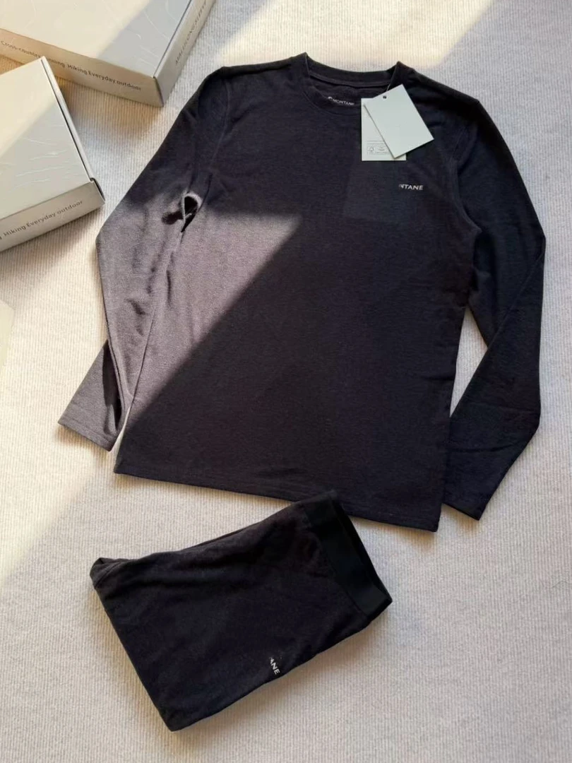 羊毛弹力贴身保暖户外套装