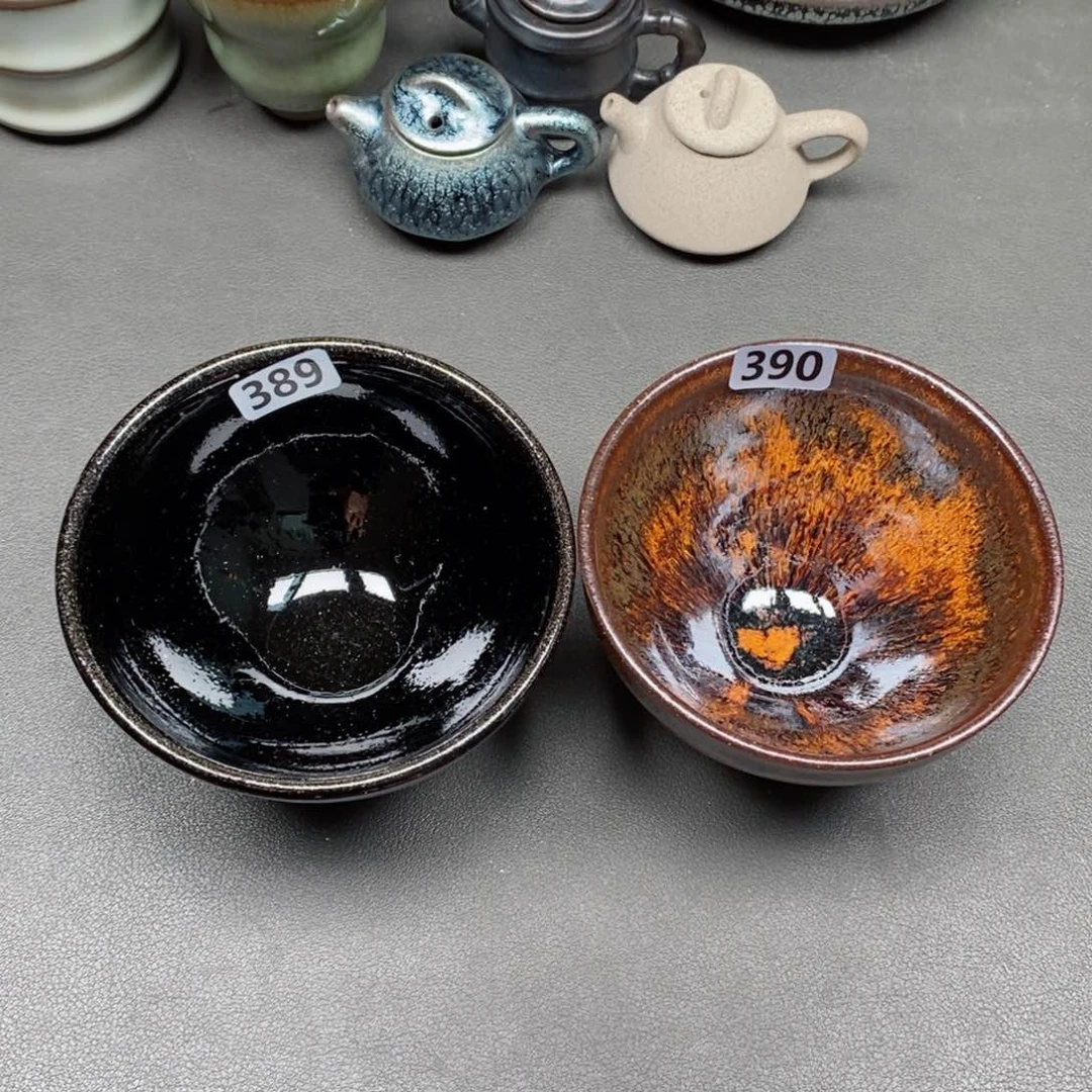 茶盏杜*比建窑建盏主人杯389、390