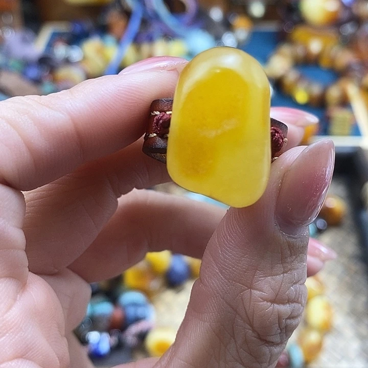 蜜蜡未镶嵌戒指戒指