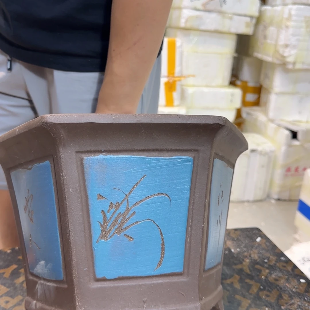 紫砂花盆口径27 24高度18