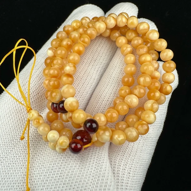 G1364天然原矿蜜蜡 脖挂 5mm 抖音基地质检发货