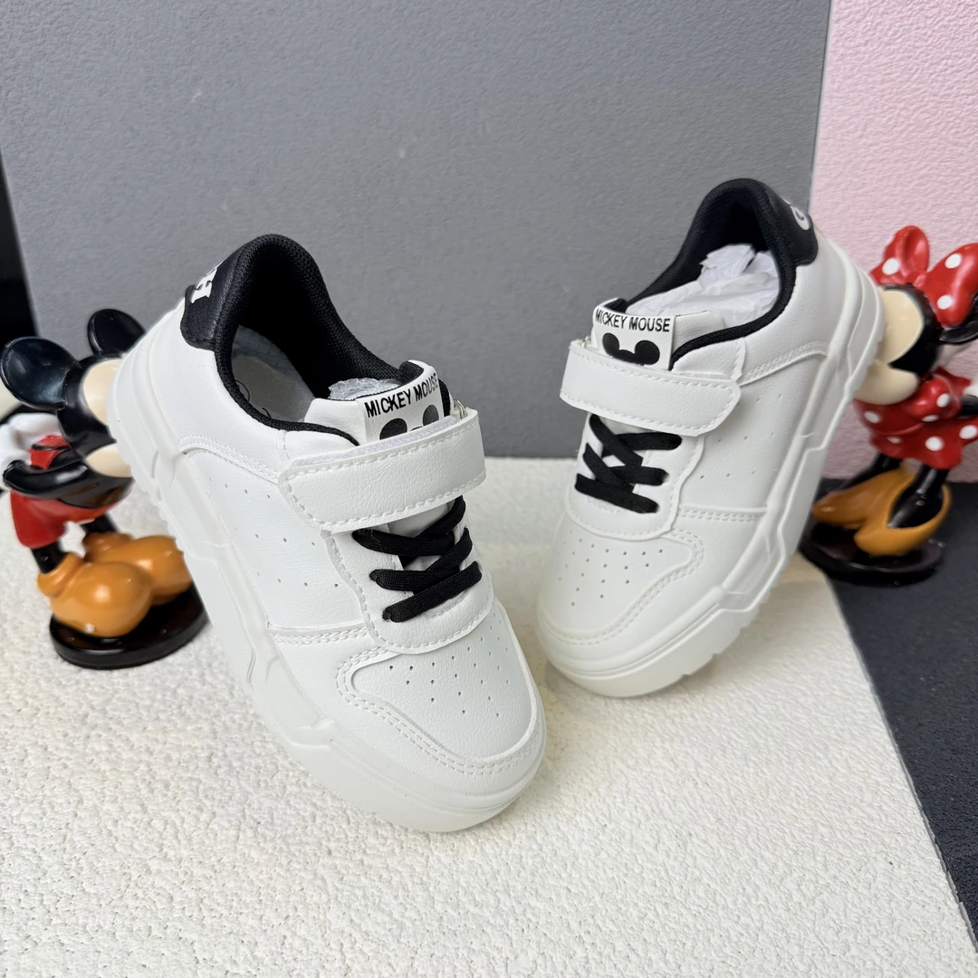 【8828】小白鞋板鞋低帮学生儿童小白鞋春季新款魔术贴休闲鞋子