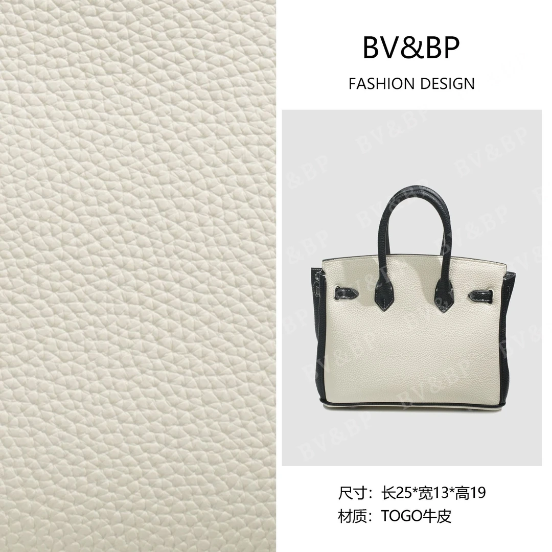 BV&BP· 原创设计 真皮高定手提单肩包  BV7725-白拼克