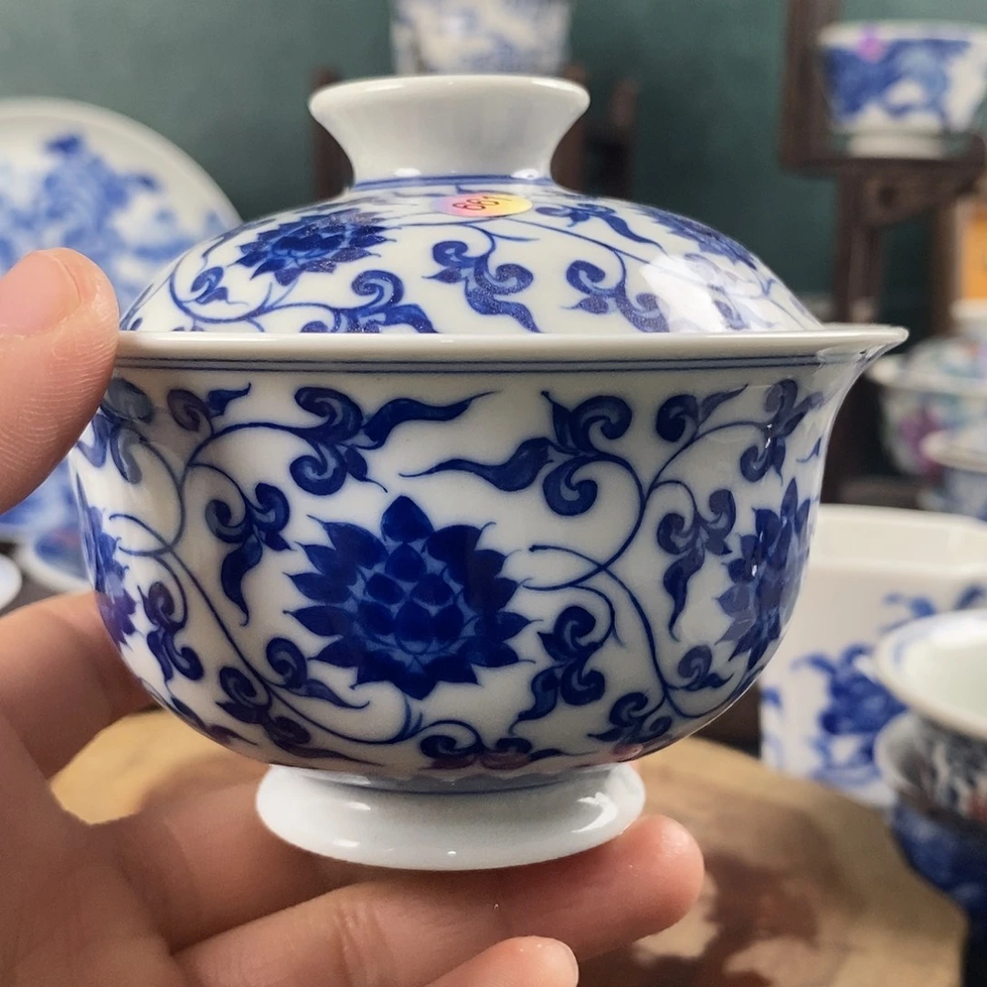 瓷片景德镇手绘青花茶器661