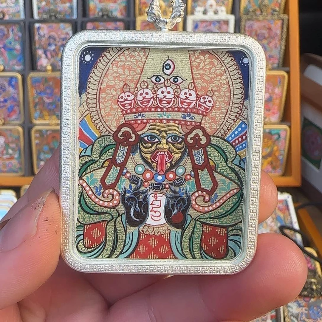 吊坠纯手绘扎基拉姆热贡唐卡