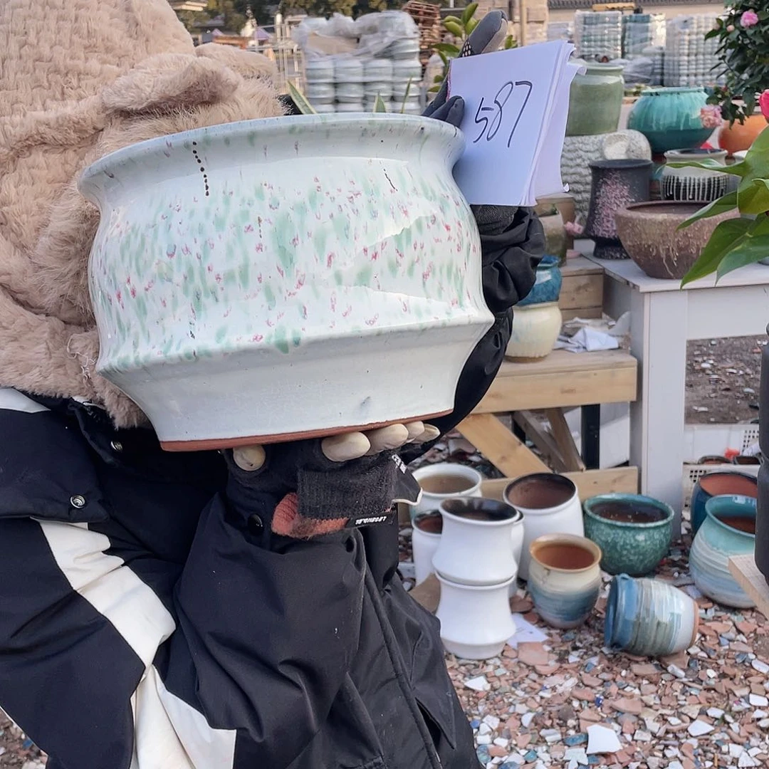 红陶王嫂花盆0205-587