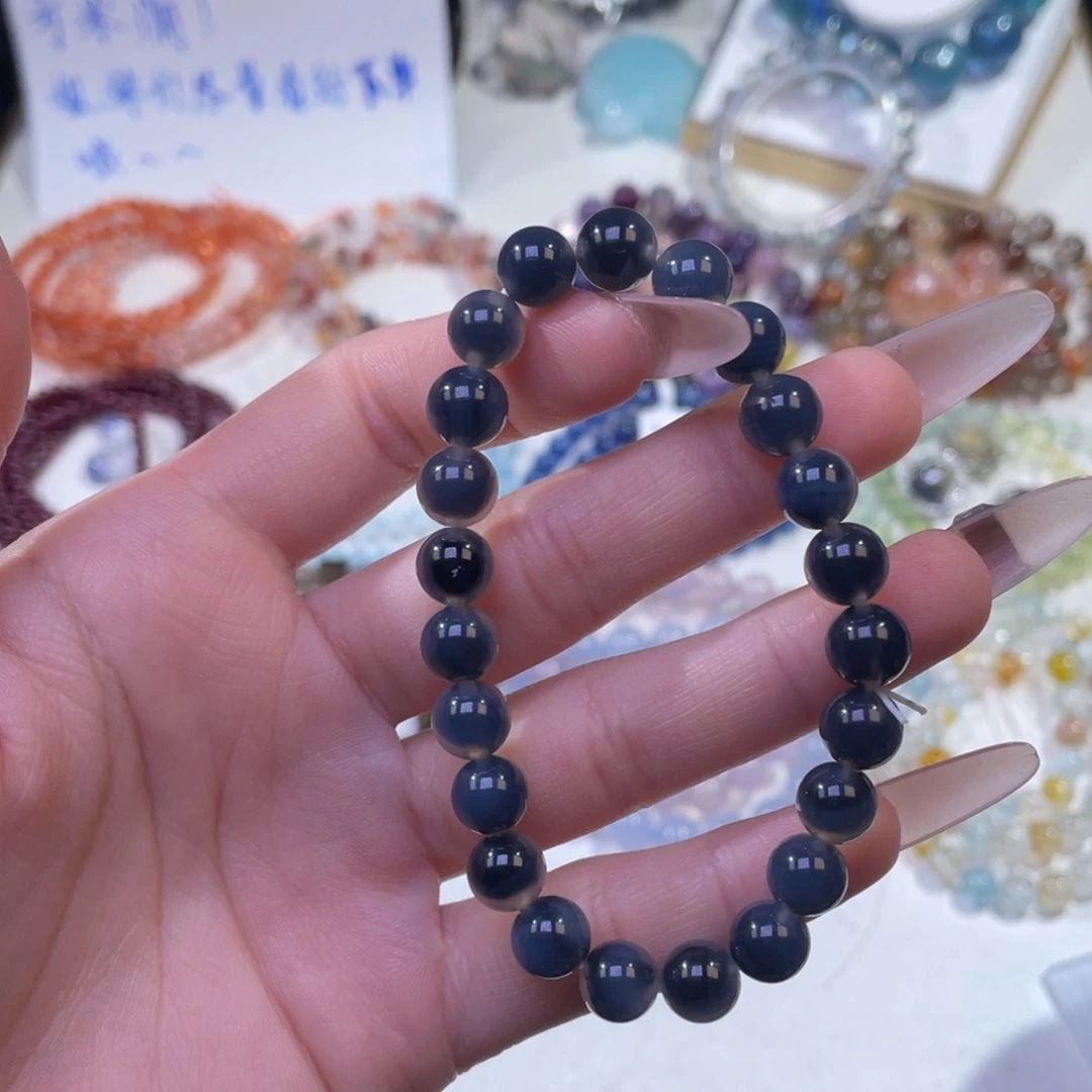 未镶嵌手链水晶珍珠奶茶糖心玛瑙8+