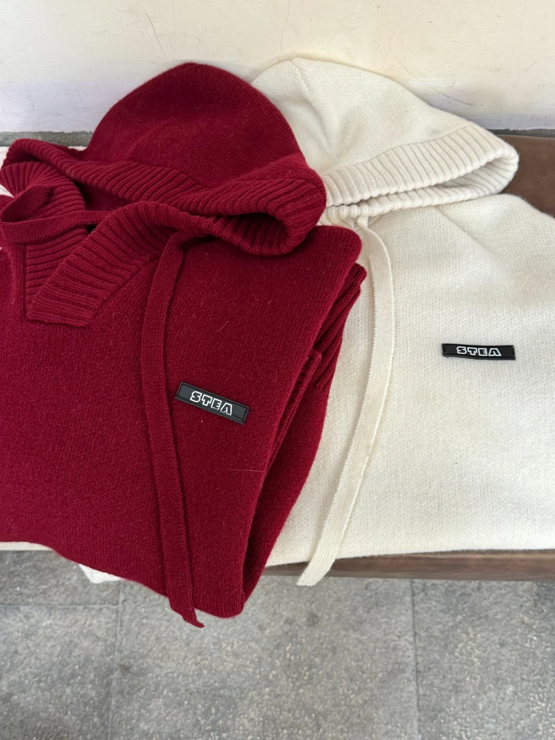 STEA设计师品牌 连帽针织上衣 小众设计师品牌