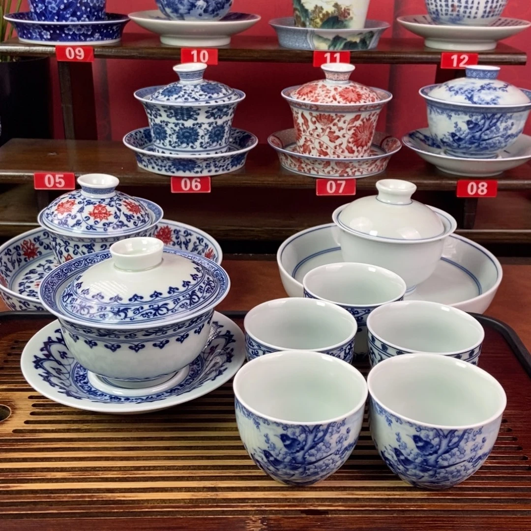 煮***香五个客杯一个盖碗六件套