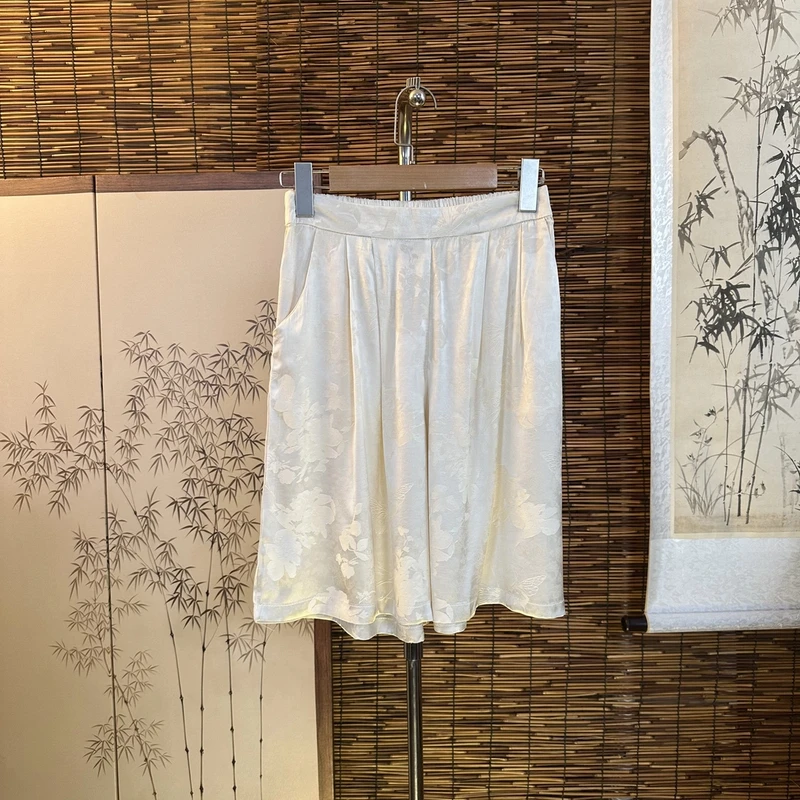 【1370】百搭夏季透气设计师潮流提花薄款短裤中式中国风复古时尚