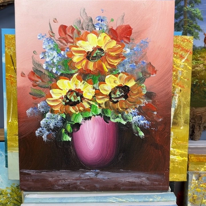 手工手绘精品油画20+25厘米