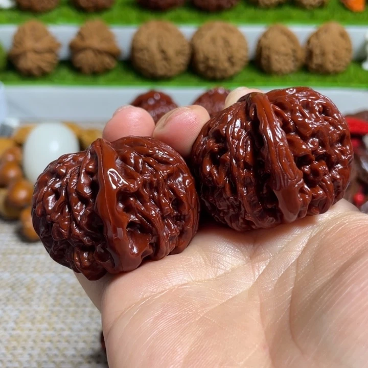 把件文玩核桃40白狮子