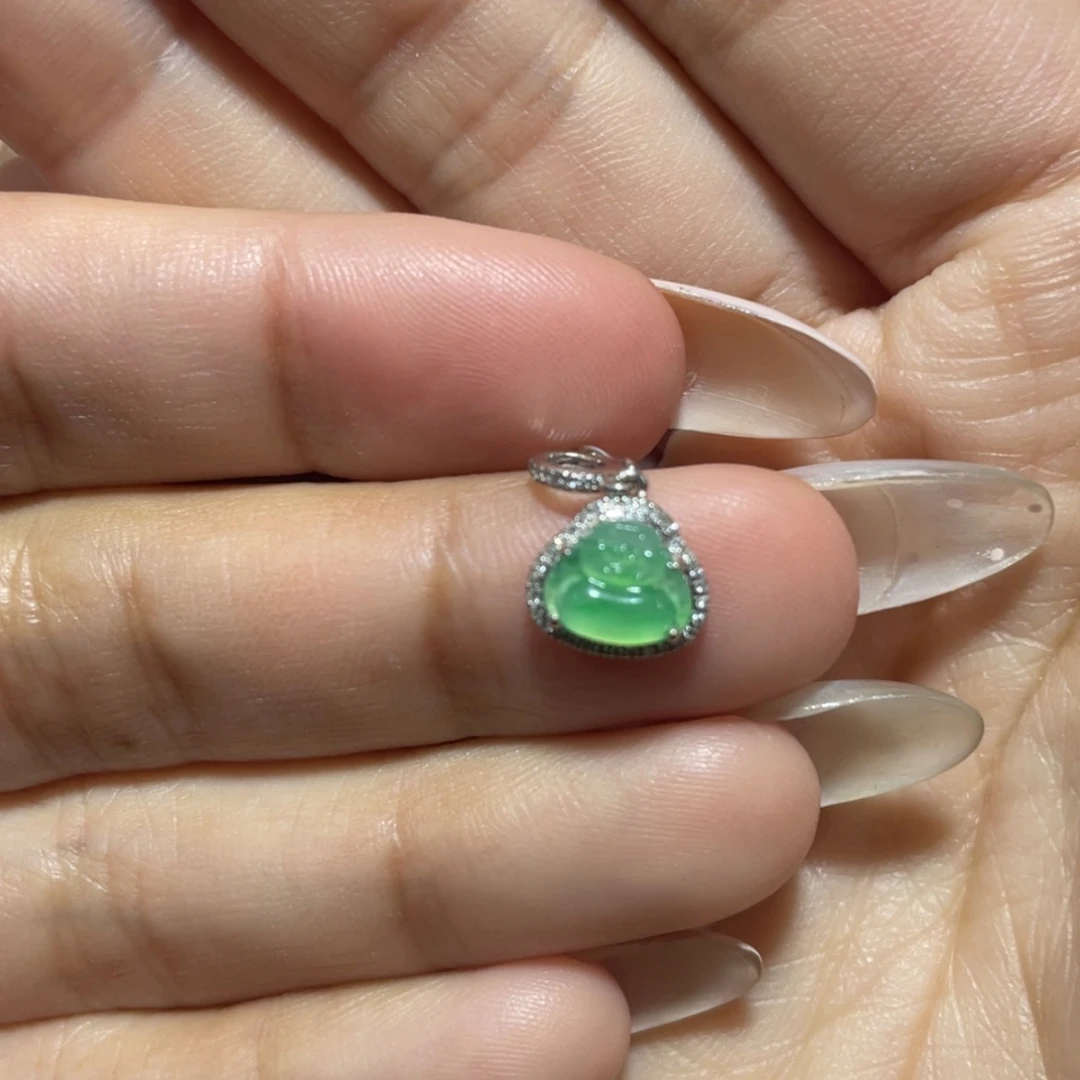 【闪购商品】翡翠18K金镶嵌吊坠(不含链)