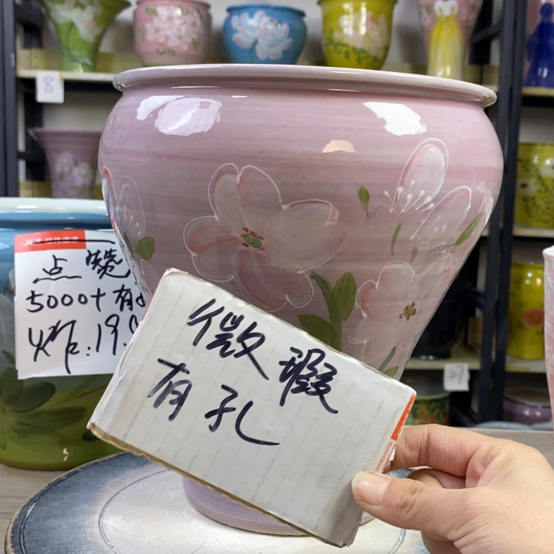 枫***飘景德镇手工手绘陶瓷花盆