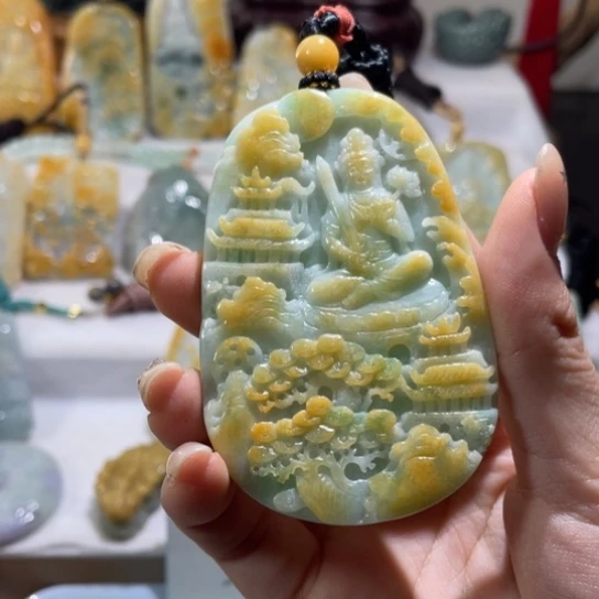 飛***翡翠未镶嵌挂件翡翠