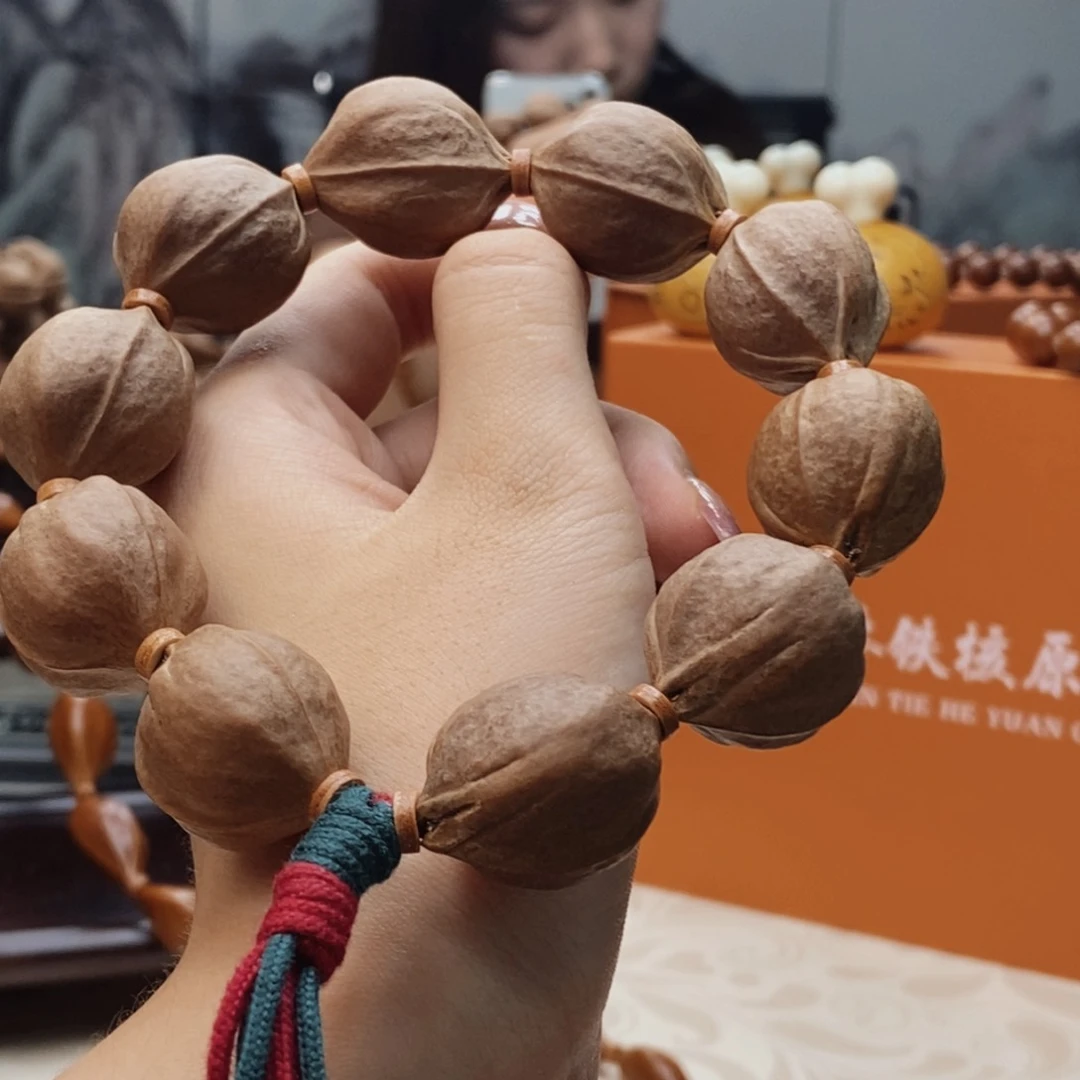 手串橄榄核葛*鹏原生态正宗梅林铁核