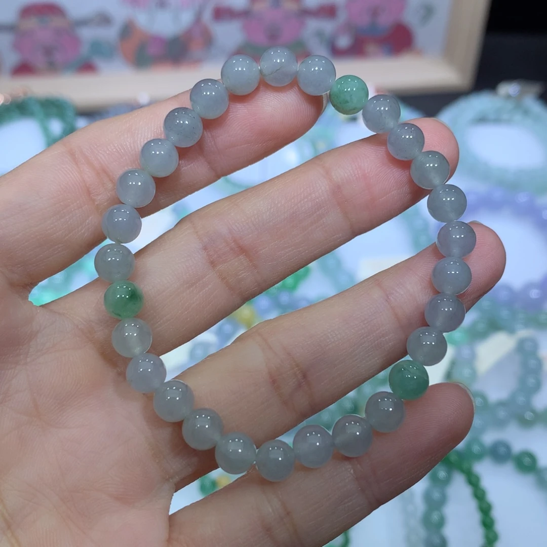 翡翠未镶嵌手链天然