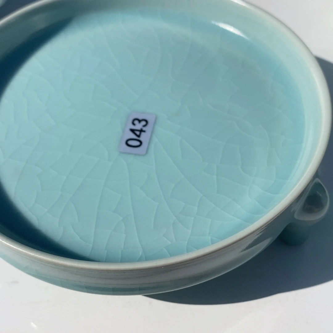 摆件岁**情抱朴汝瓷仿古微瑕