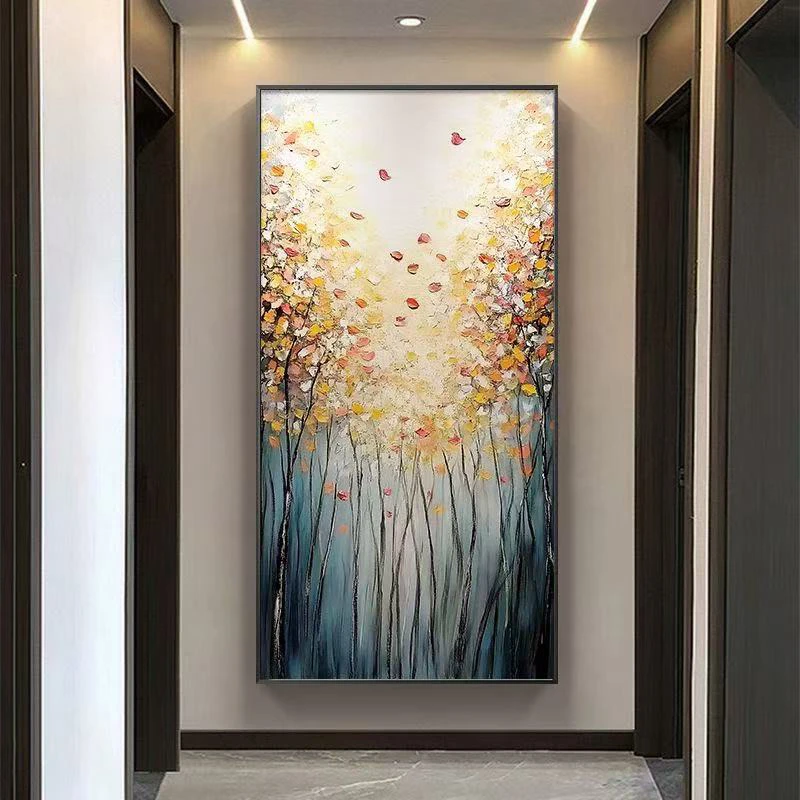 现代轻奢客厅装饰画抽象沙发背景墙壁画落地画高级感玄关挂画