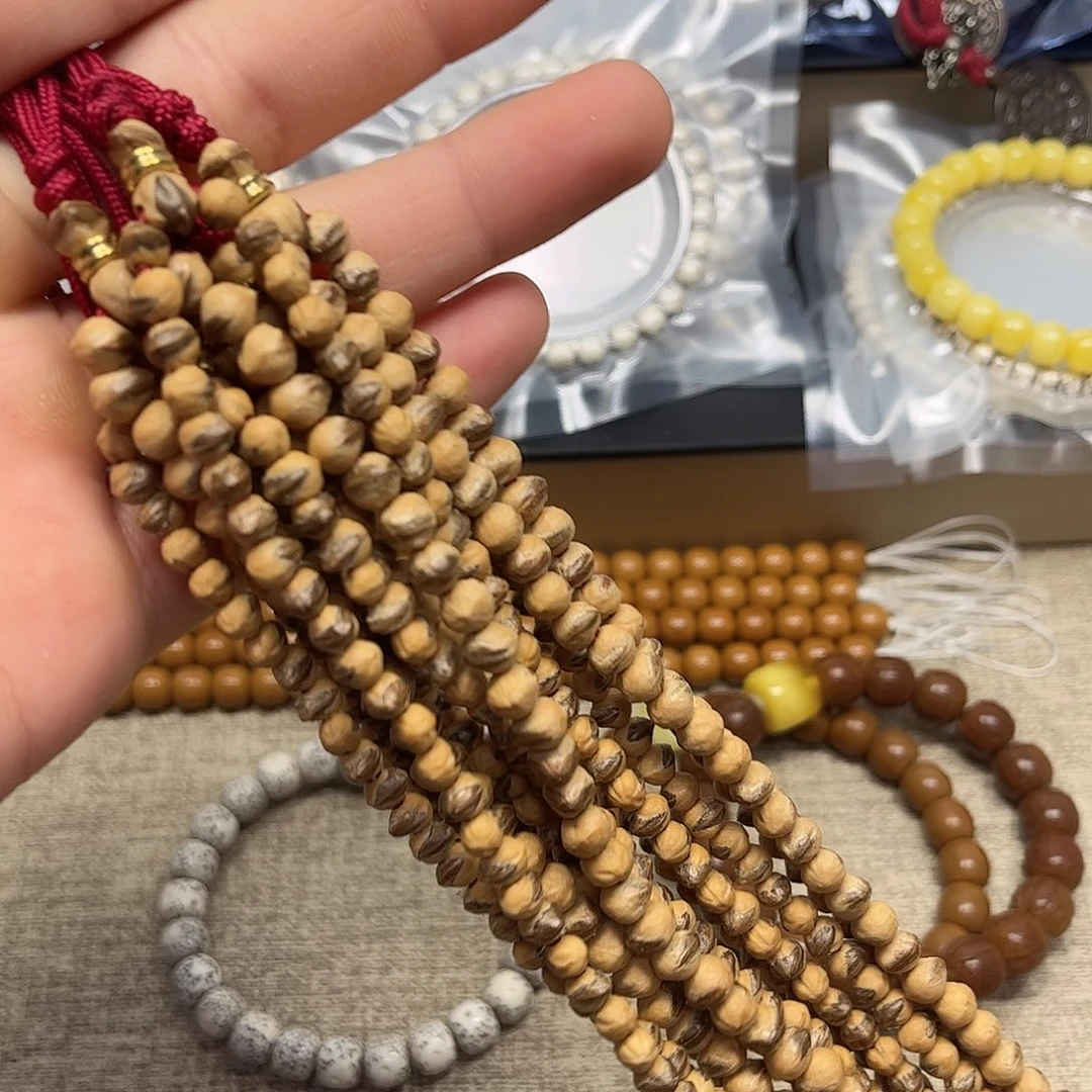 菩提手串/手链34-精品粉皮红芽口5m左右