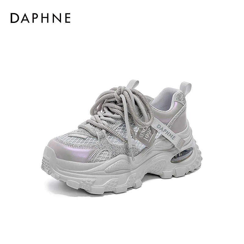 Daphne/达芙妮时尚休闲重工厚底老爹鞋网红ins休闲透气女鞋H
