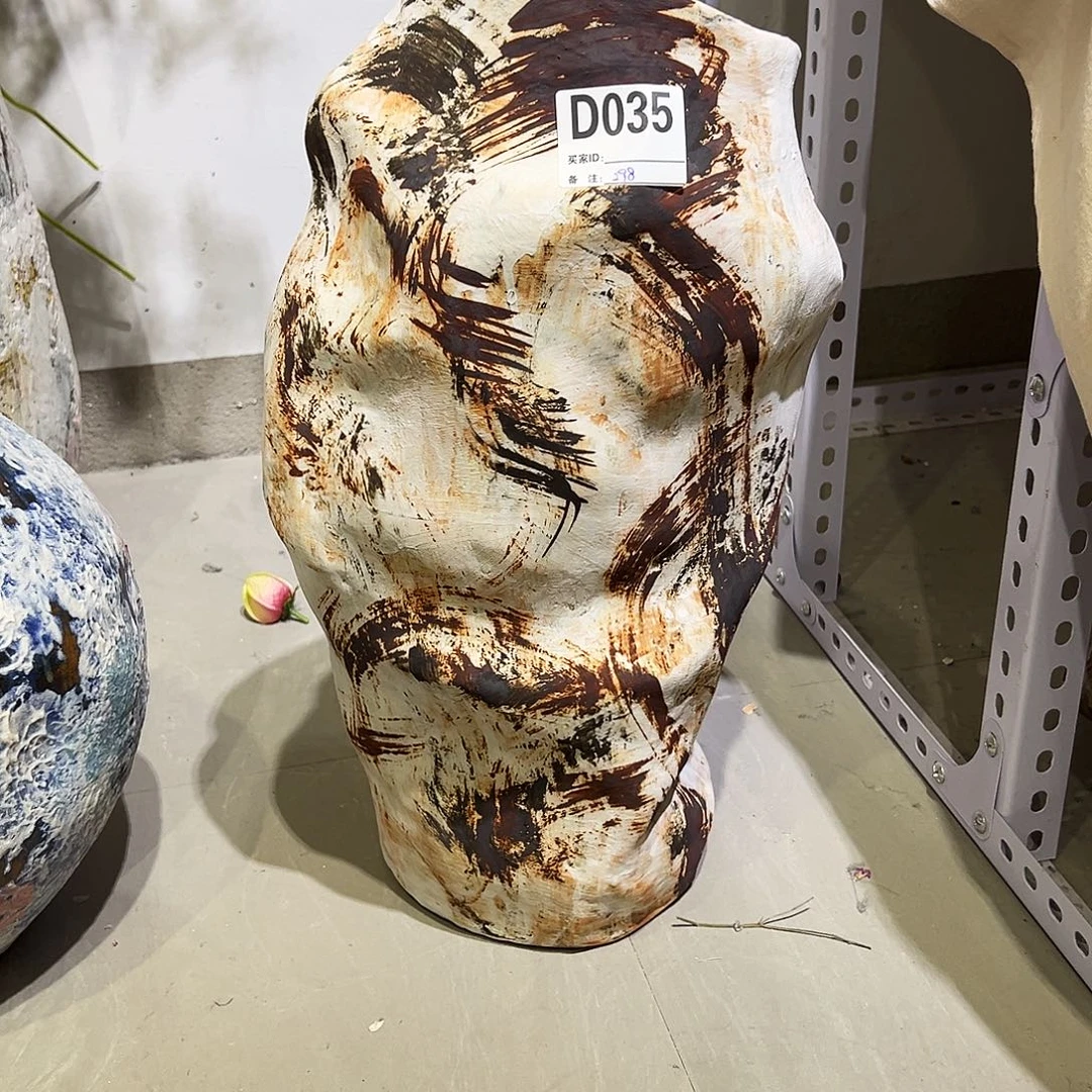 瓶D035高42-49口13×15陶瓷花瓶无孔