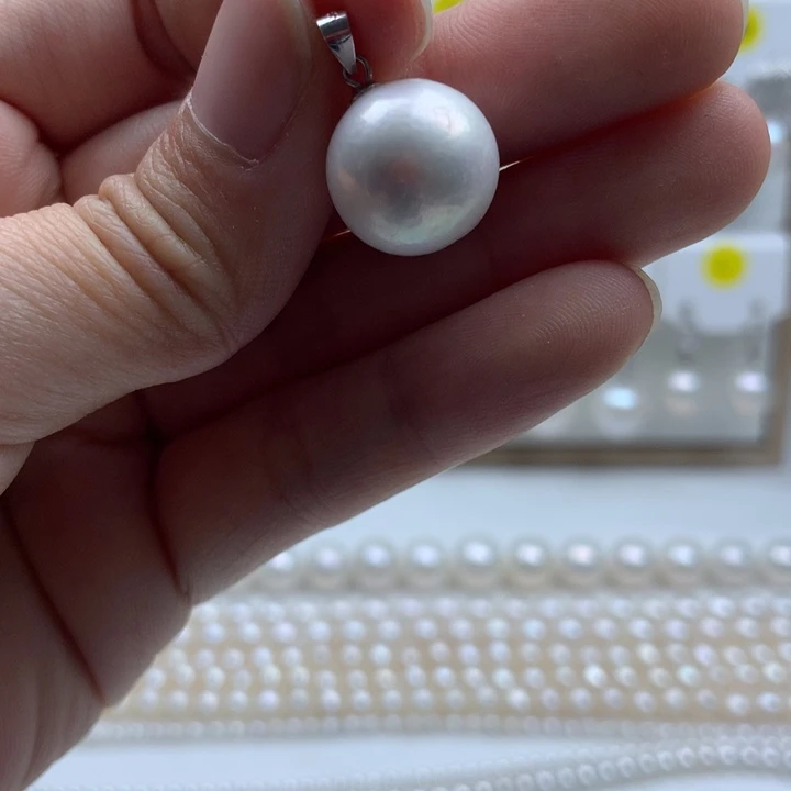 【闪购商品】淡水珍珠吊坠银S925镶嵌