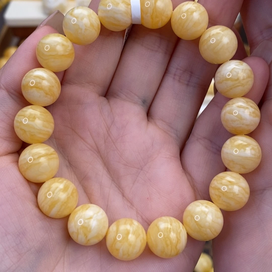 蜜蜡未镶嵌裸石手链