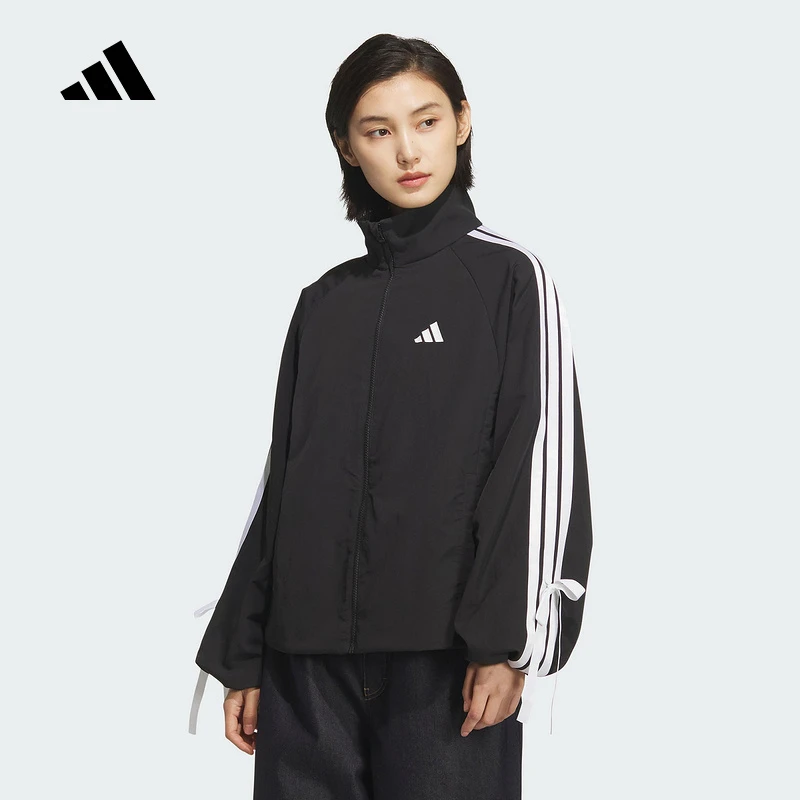 Adidas阿迪达斯【开学季】女子三条纹舞动系列拒水夹克外套KT5003