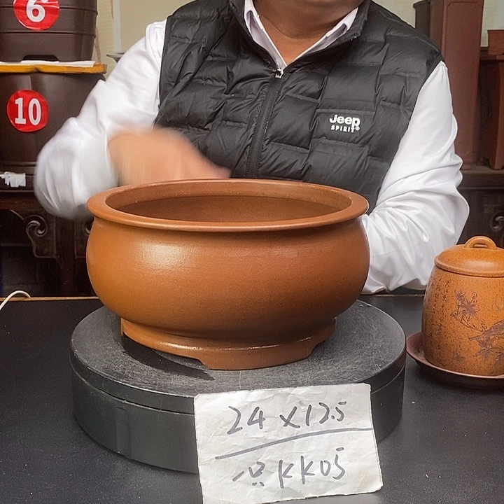 紫砂花盆货号一只KK005