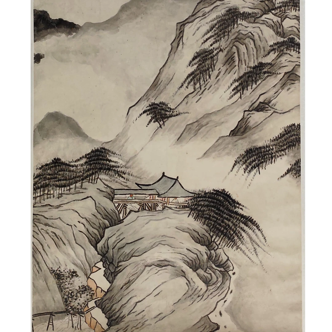 LOT.156 《山水》69*47cm 纸本设色立轴