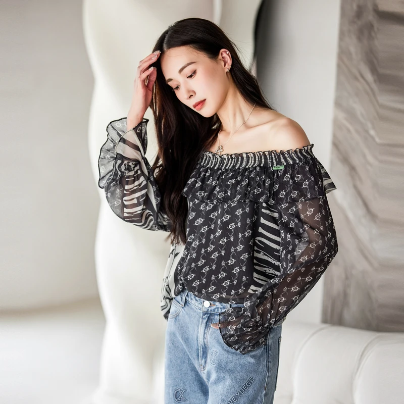 雪歌女装新款XG衬衫XJ121019B497