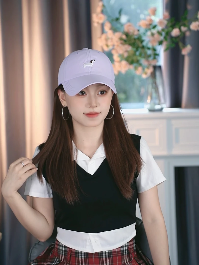 2025夏季新款显脸小升级速干棒球帽逗号字母简约透气鸭舌帽男女