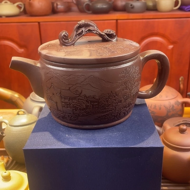 兰***人茶壶紫砂正品一把