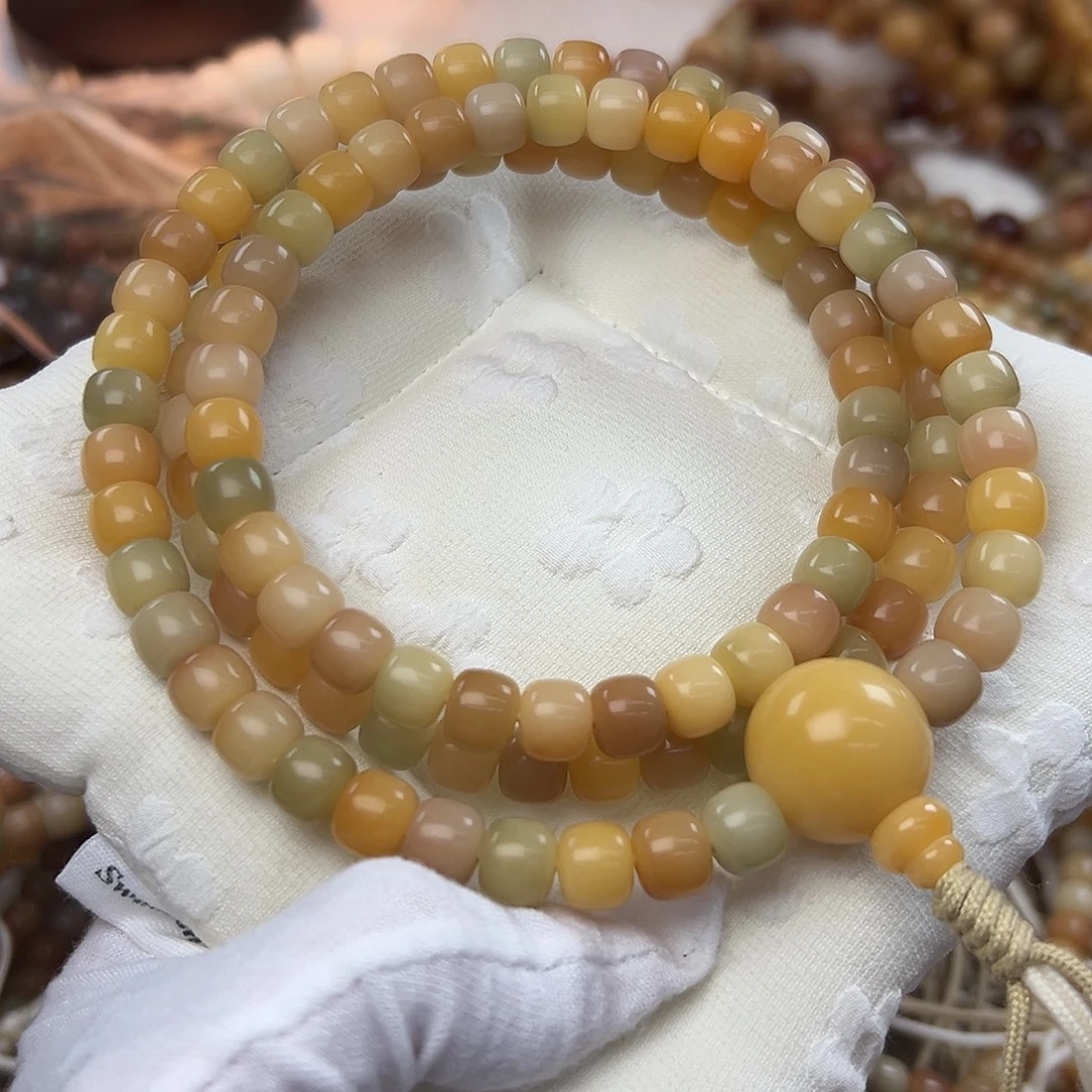 吊坠菩提根/象牙果89婴儿肌念珠➕麂皮手套267