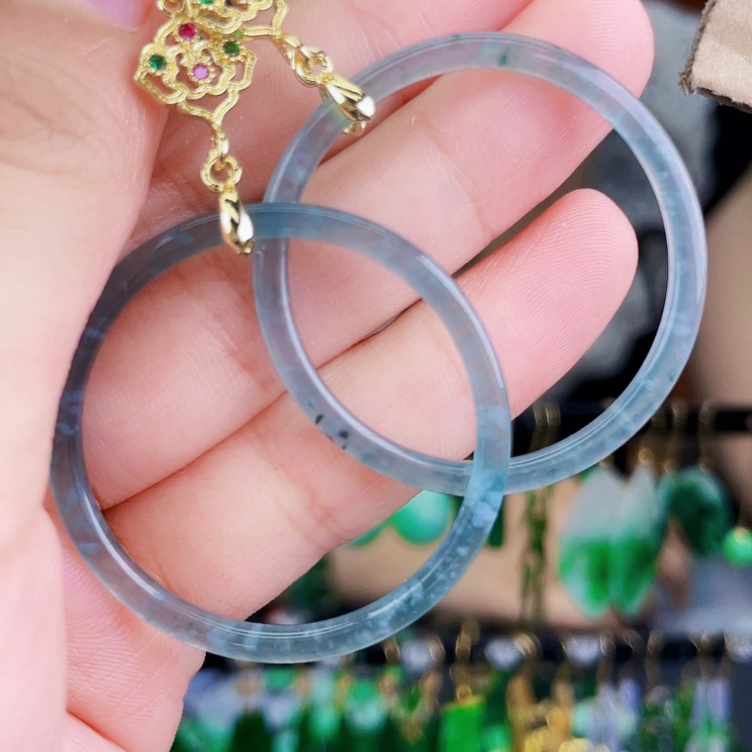 翡翠未镶嵌耳饰饰品