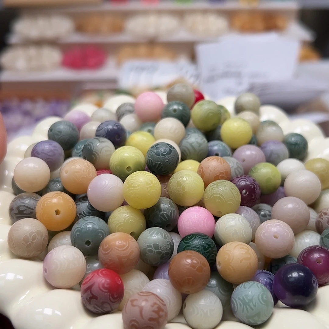 手串菩提根/象牙果微瑕卡11/12多宝六字箴言150颗