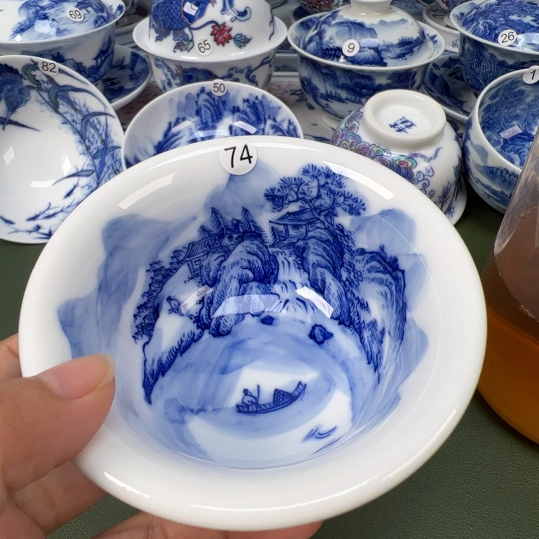 陶瓷景德镇纯手工纯手绘茶具木木74