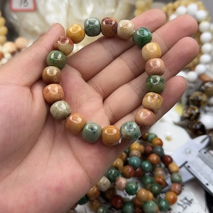 大果紫檀（缅甸花梨）珊瑚玉老型手串