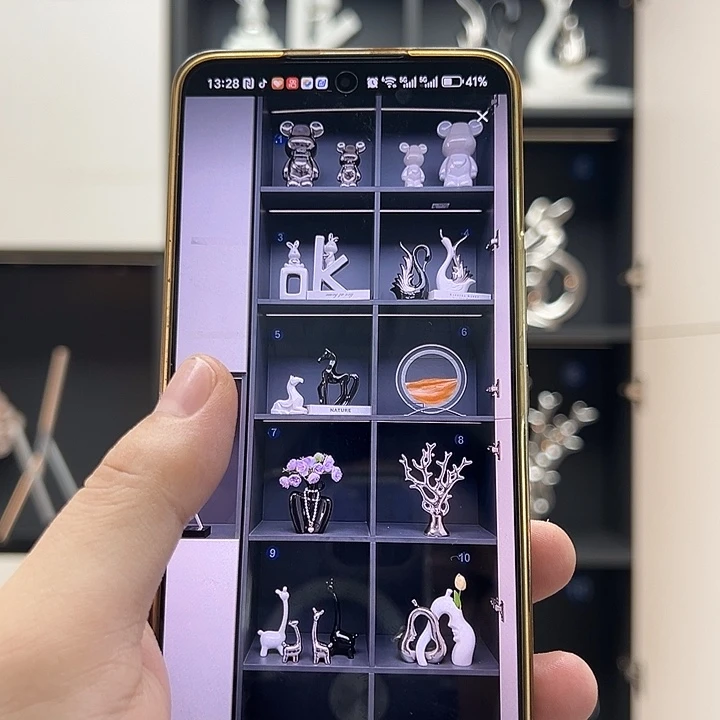 陶瓷直播间现场搭配十个摆件套装