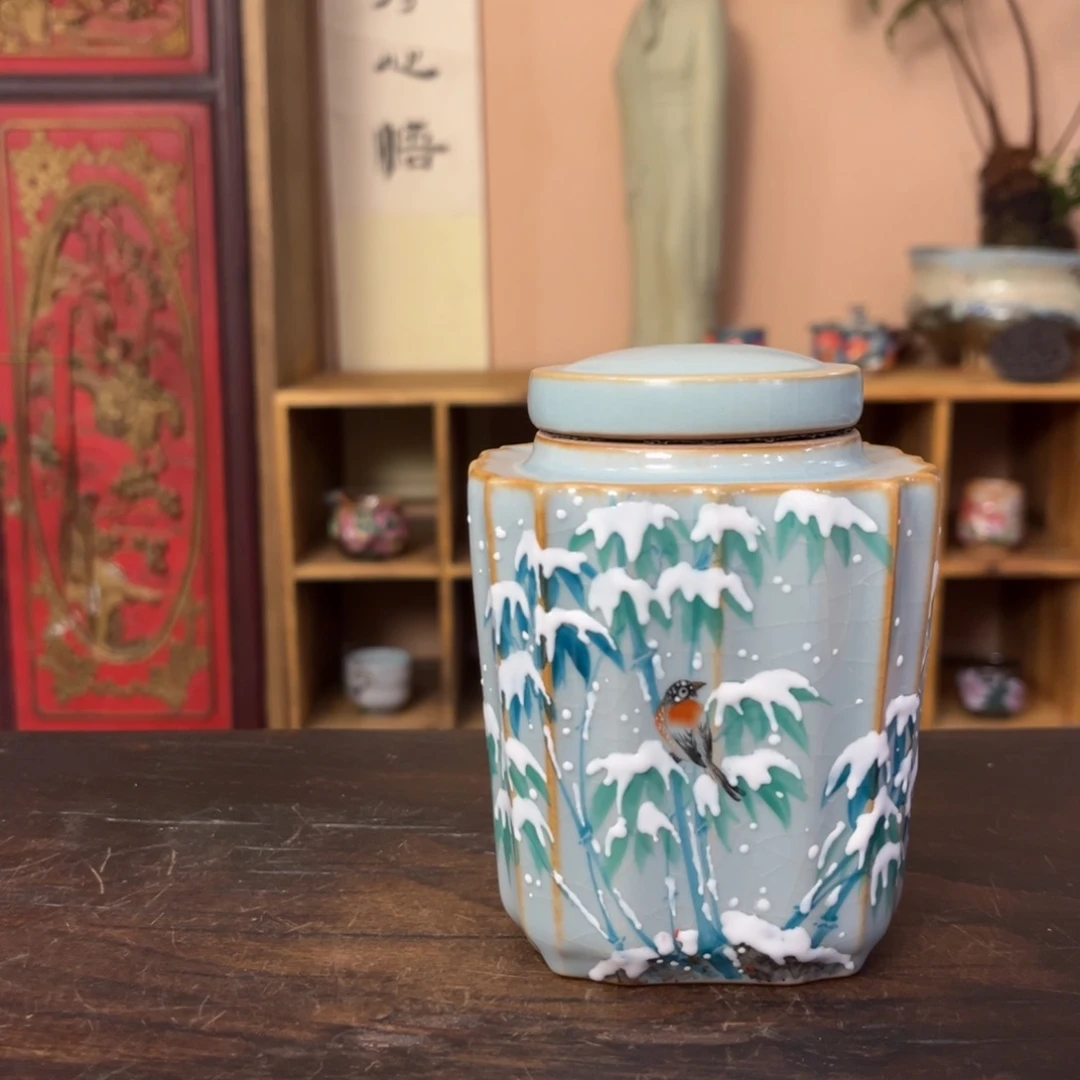柴烧纯手工手绘陶瓷