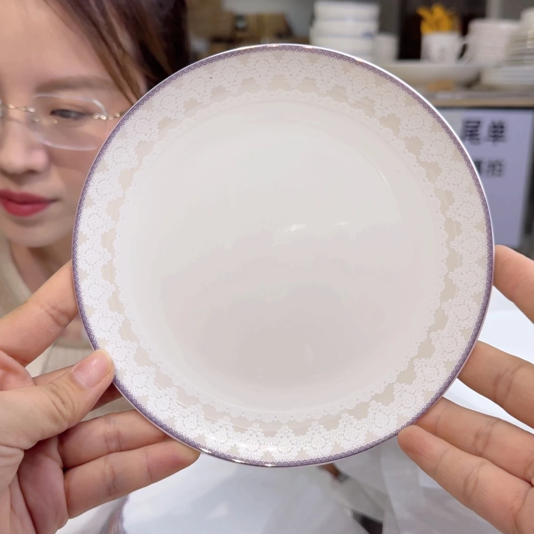 骨瓷高骨6.5英寸味碟16cm 6个实用外贸骨瓷