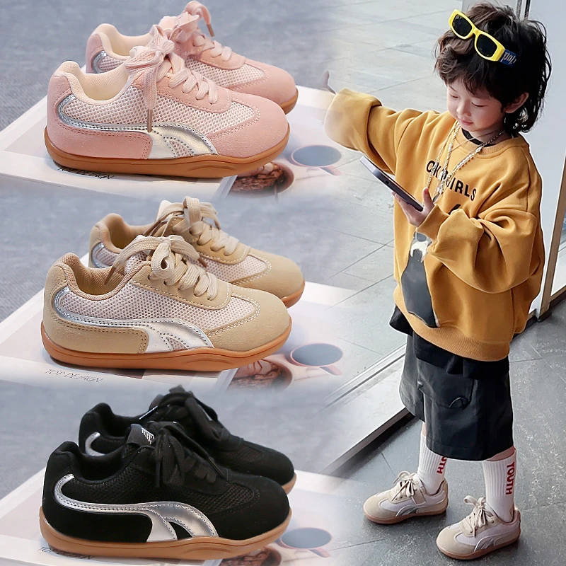 春秋新款男童跑步鞋防滑运动鞋女童鞋子儿童休闲鞋 A-1019