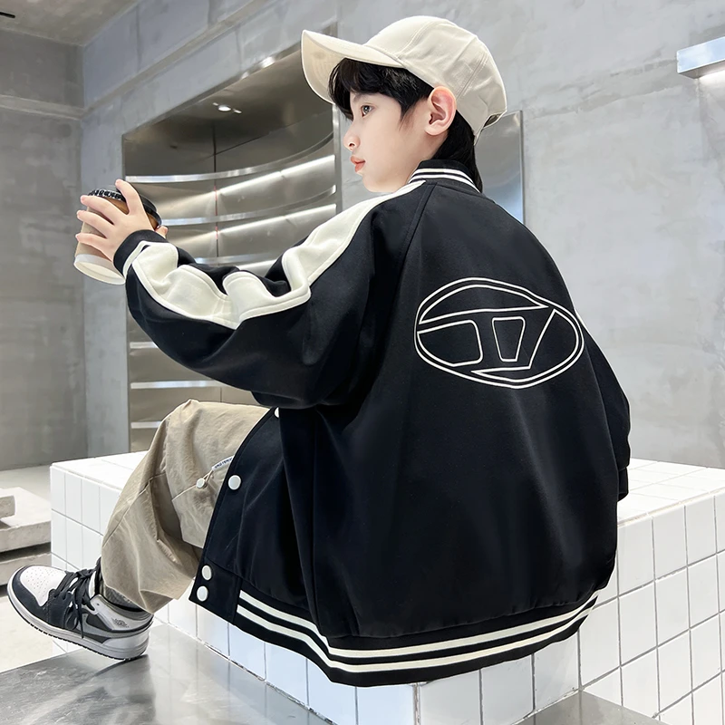 男童外套春秋款2025新款春季中大童男孩棒球服儿童春装上衣洋气潮