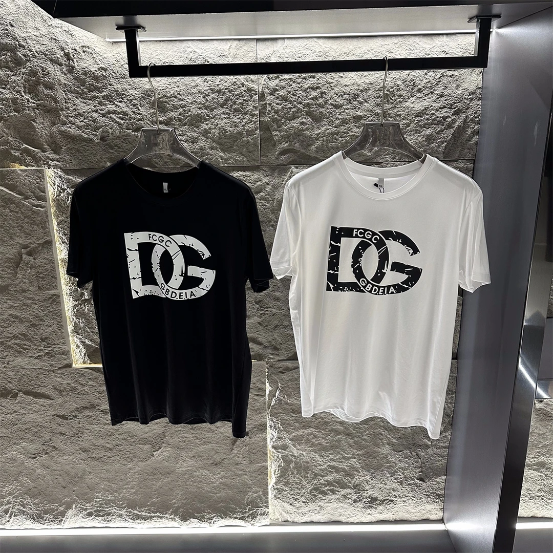 欧洲站轻奢痞帅男装短袖男士圆领t恤网红时尚休闲夏季半袖印花潮