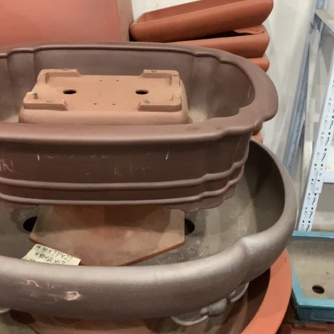 淮***)紫砂花盆紫色长方